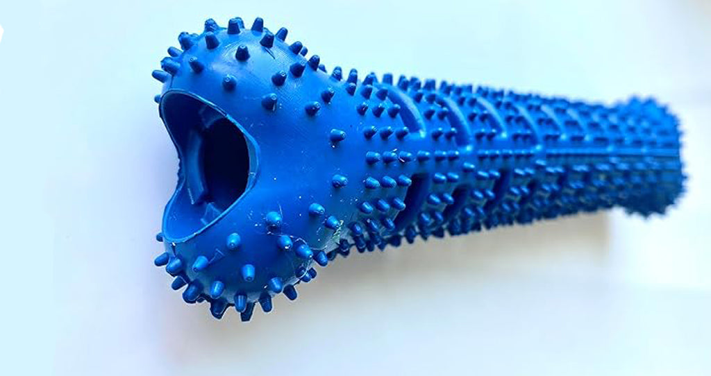Natural Rubber Bone Toothbrush Toy for Medium & Large Dogs – Dental Care & Chew Toy