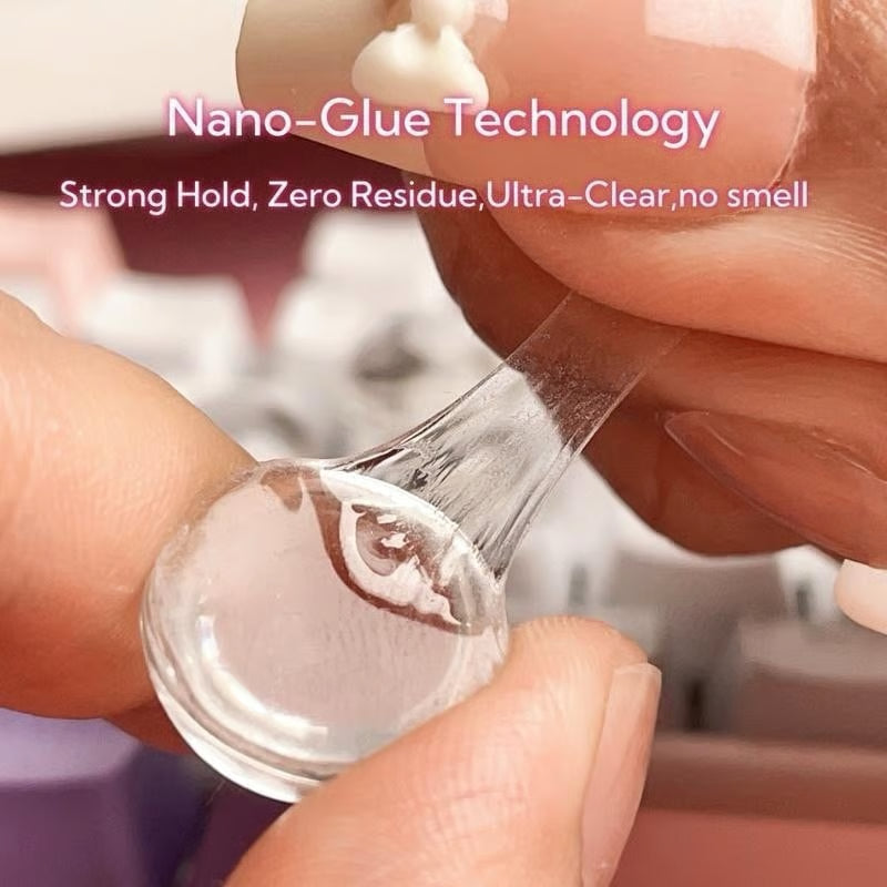 Nail Protection Ultra-Clear Typing Bubble Stickers – Reusable Silicone Keyboard Accessory