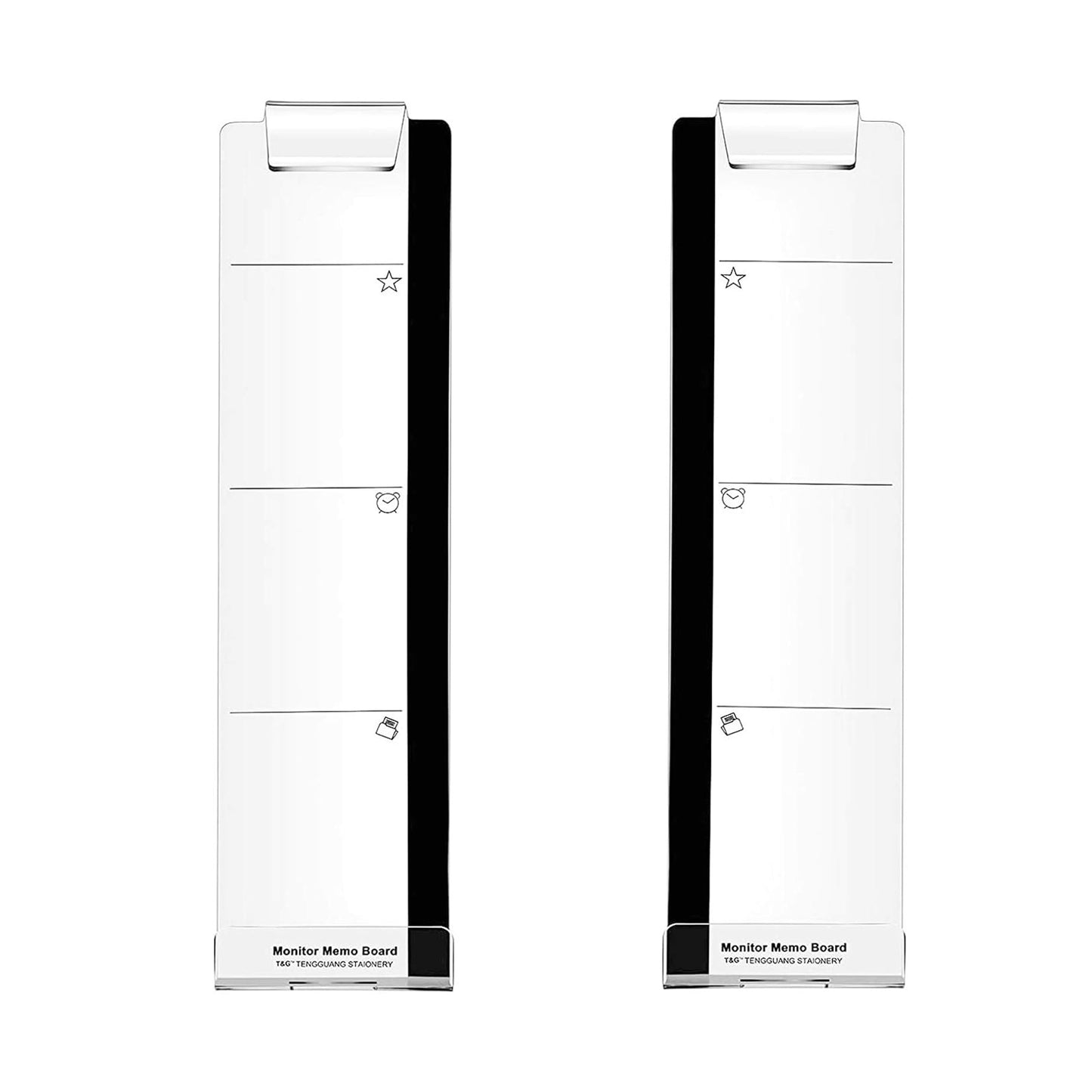 Monitor Memo Board – Transparent Sticky Note Holder(Left + Right Set)