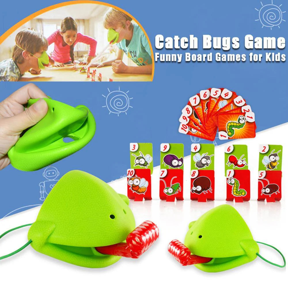 Frog Tic-Tac-Toe Bug Catching Game Set – Fun Interactive Family Board Game for Kids