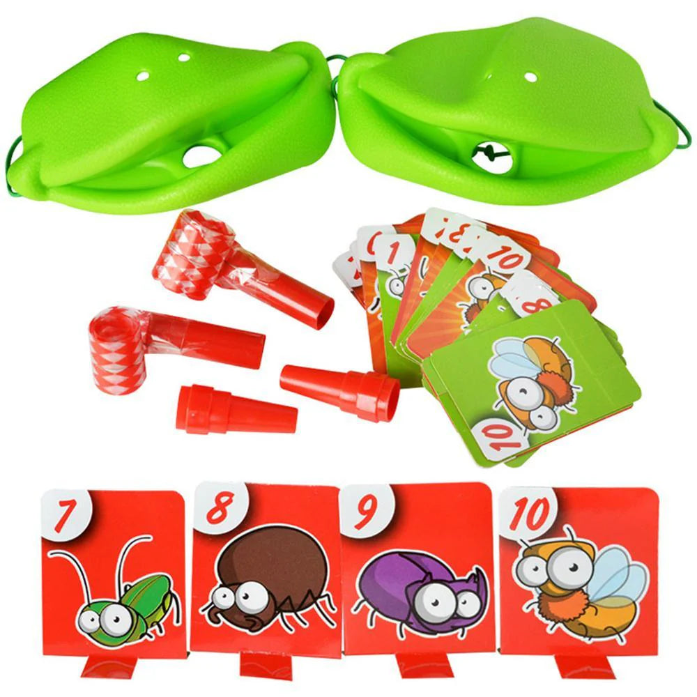 Frog Tic-Tac-Toe Bug Catching Game Set – Fun Interactive Family Board Game for Kids
