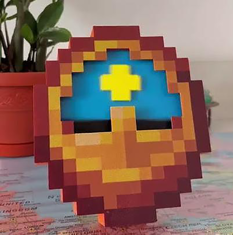 Pixel Art Wall Clock – Vibrant 12-Hour Gaming Style Design