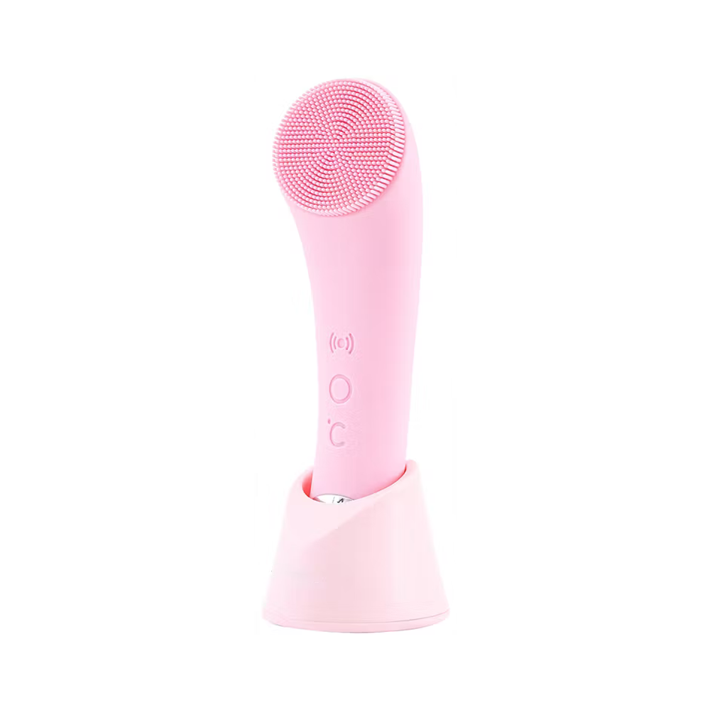 Sonic Vibration Facial Cleansing Brush – Deep & Gentle Cleaning with Adjustable Vibration & Heating