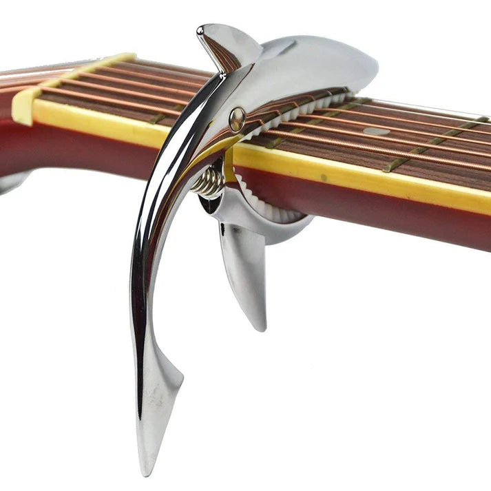 Shark Bite Design Guitar Capo – Zinc Alloy Quick-Change Capo with Memory Spring