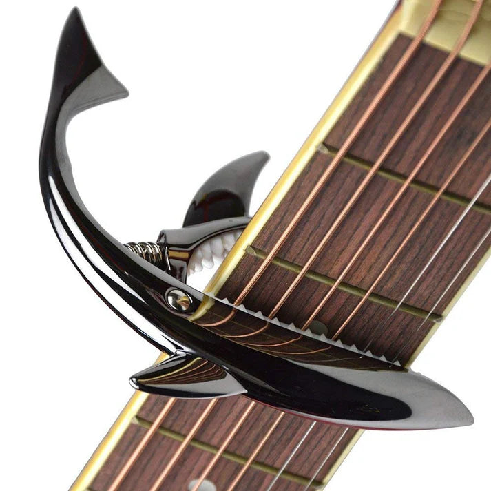 Shark Bite Design Guitar Capo – Zinc Alloy Quick-Change Capo with Memory Spring