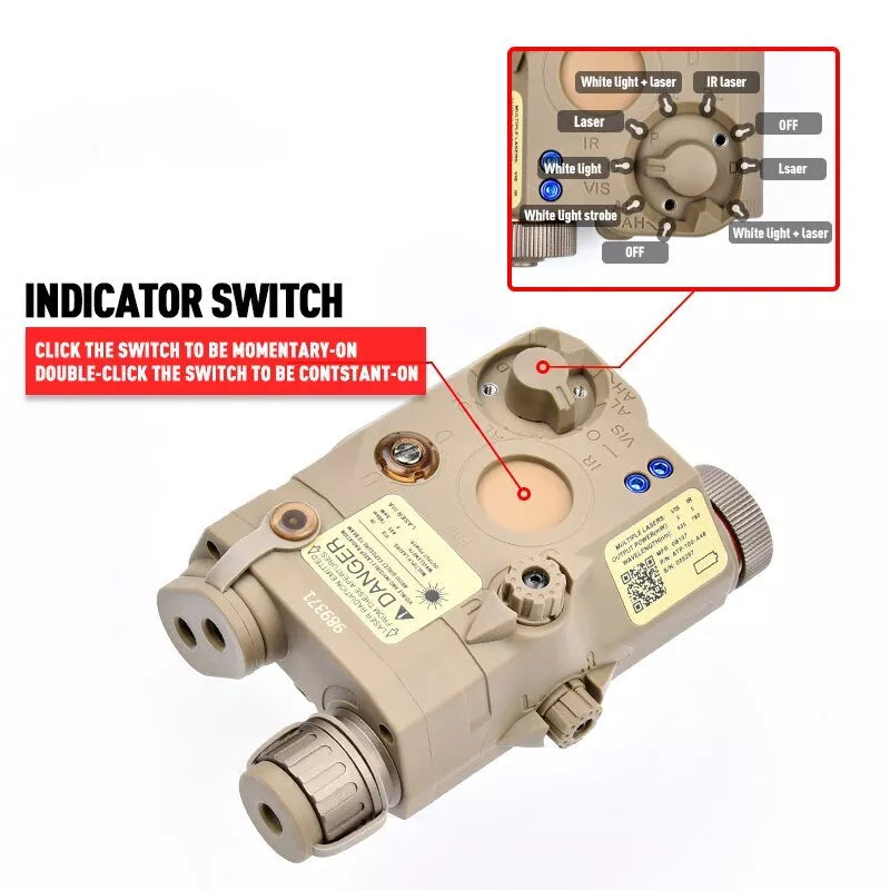 Red Dot Laser Infrared Tactical Flashlight