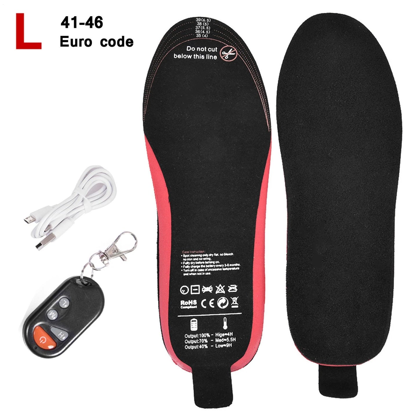 USB Electric Heated Shoe Insoles Sock Feet Heater Foot Pads Winter Warmer Insole