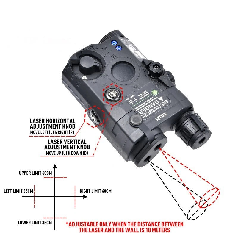 Red Dot Laser Infrared Tactical Flashlight