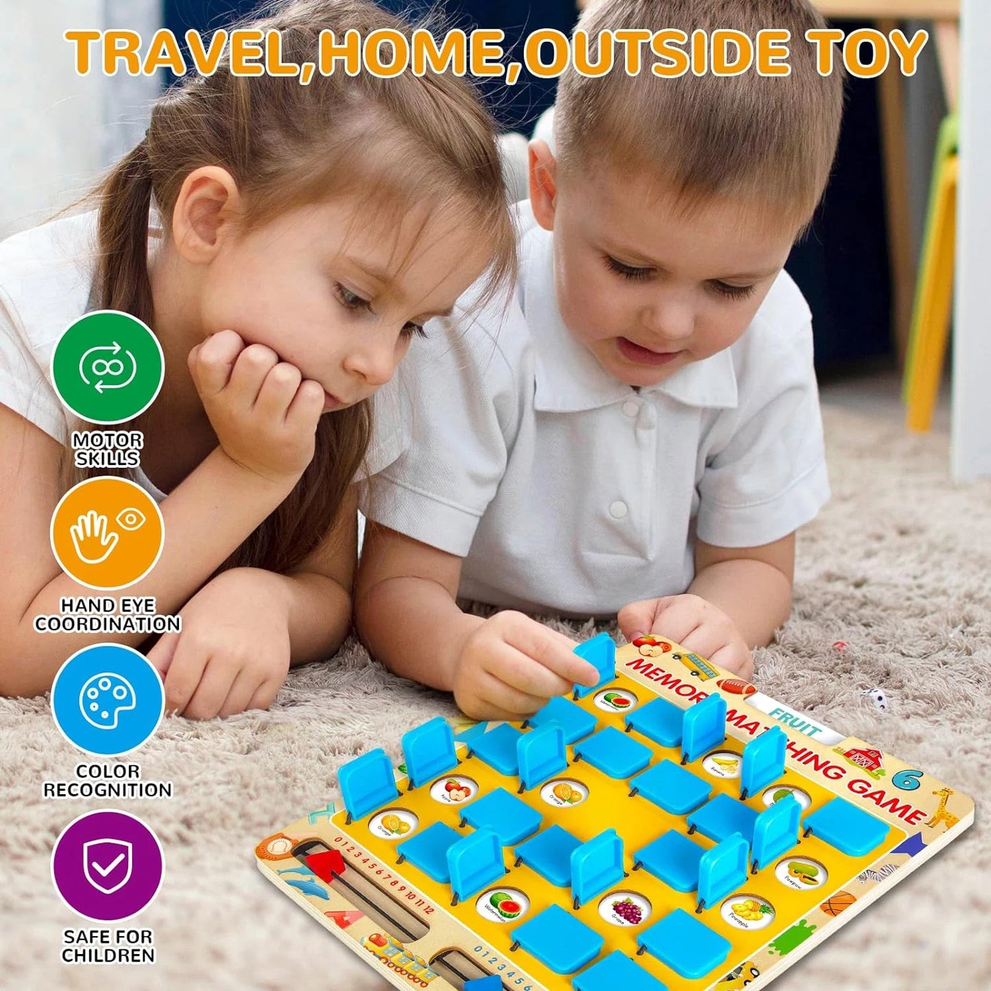 Fun Travel Memory Game for Kids 3-8 | Educational Matching Toy