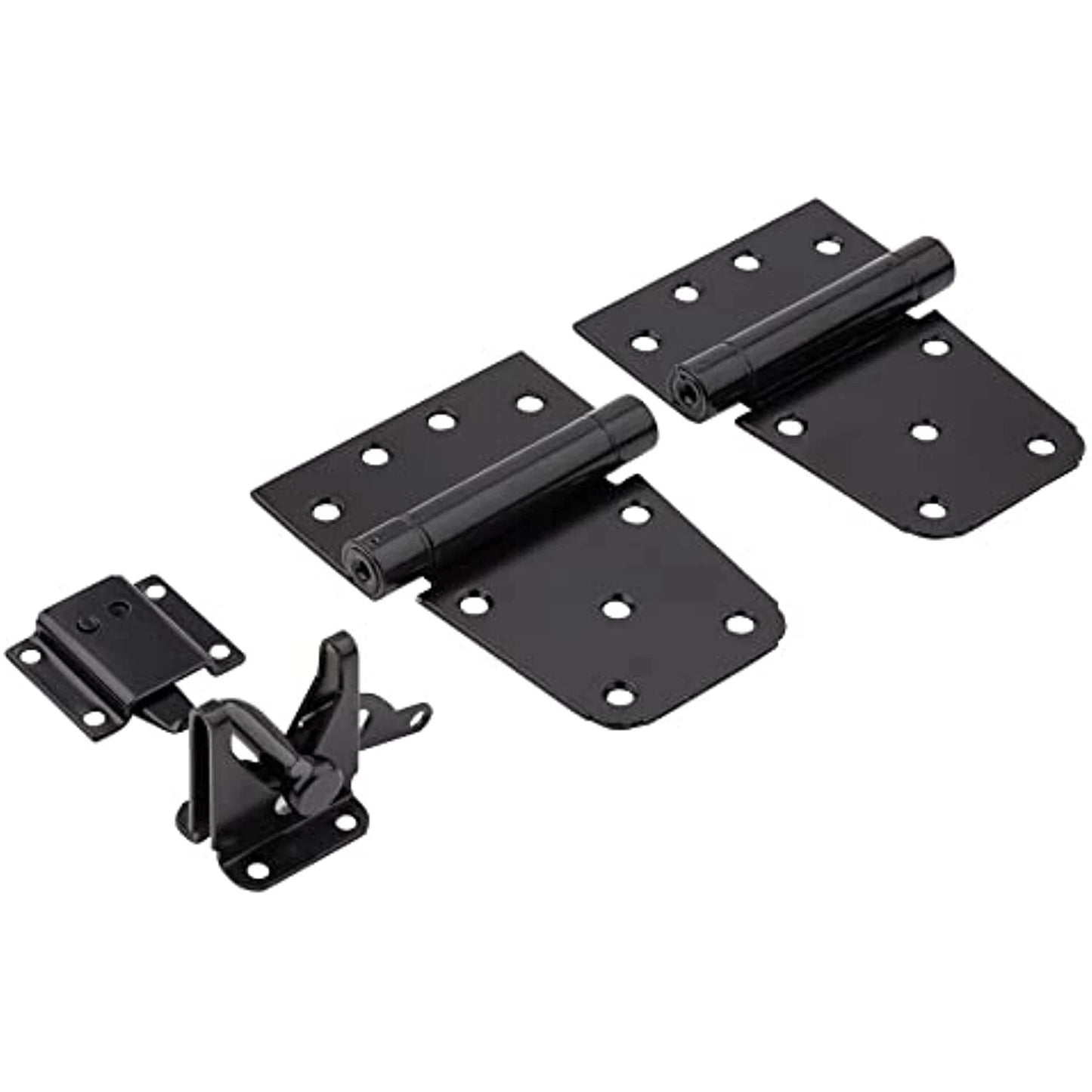 Self-Closing Gate Hardware Kit – 1 Pack Automatic Gravity Latch with Adjustable Spring Hinges