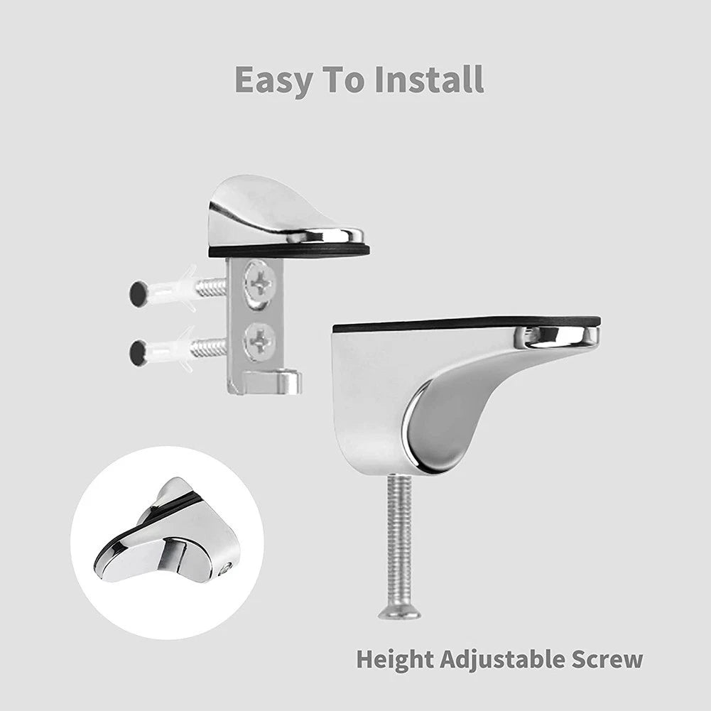 Adjustable Glass Clamp Bracket – F Clip for 3–20mm Shelves