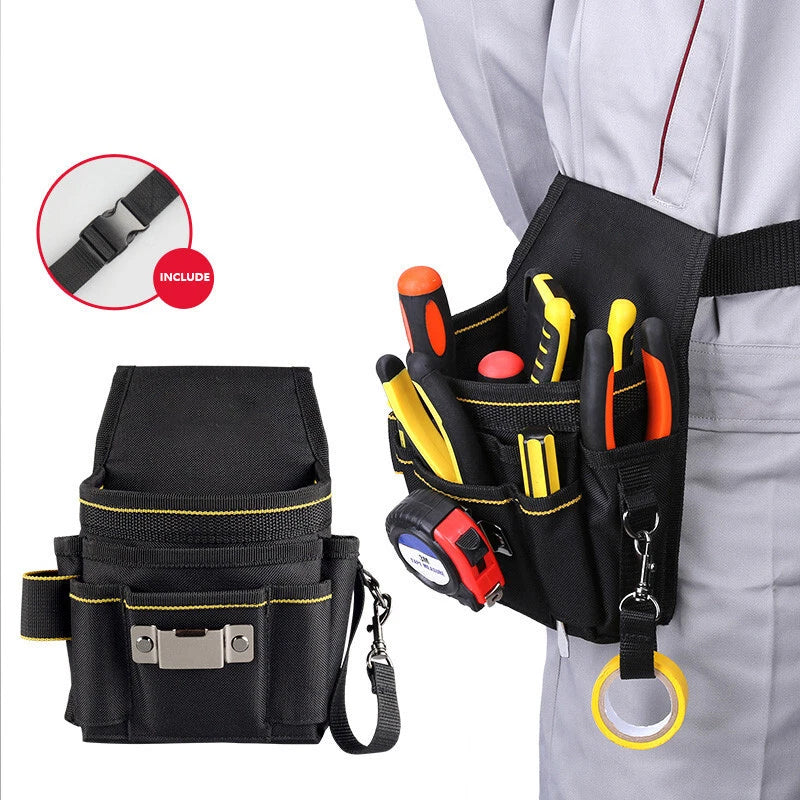 Electrician Tool Belt Pouch | Oxford Fabric Adjustable Waist Work Pocket Organizer