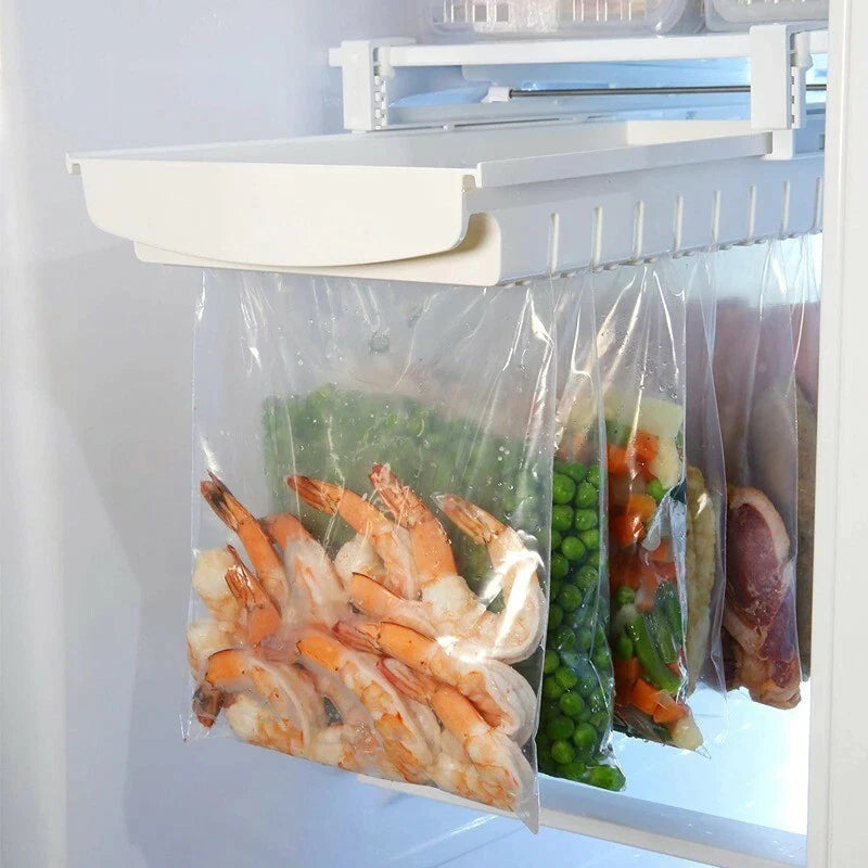 Refrigerator Hanging Storage Drawer – Sliding Track Tray for Food Organization & Fresh-Keeping
