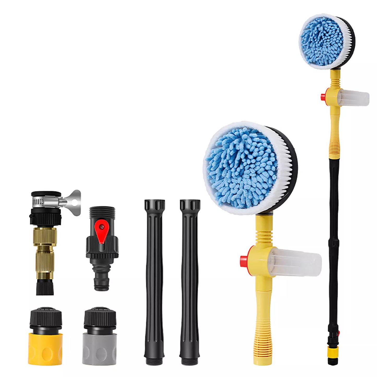 Automatic Rotary Car Wash Foam Brush – Long Handle Chenille Mop Kit for Effortless Cleaning