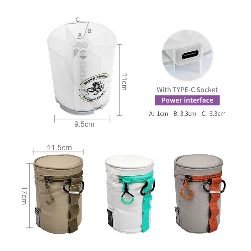 Fishing Bag and Tackle Box UV Glow Light & Fill Light | Tool Storage Box