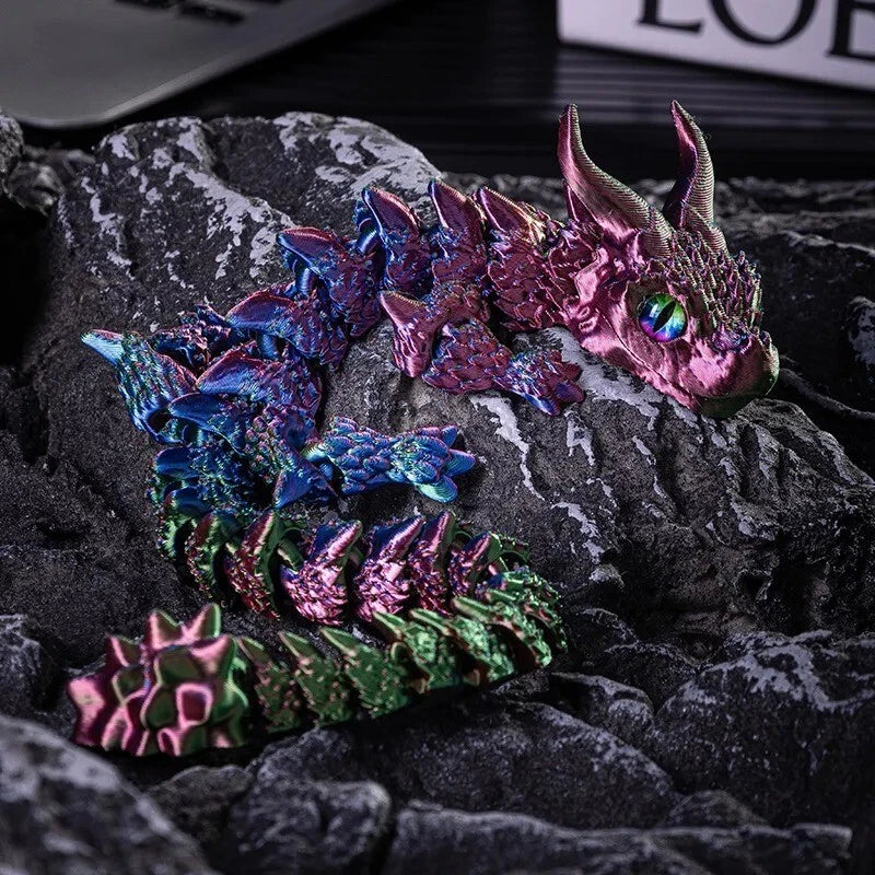 3D Printed Articulated Dragon Toy – Movable Fantasy Figure