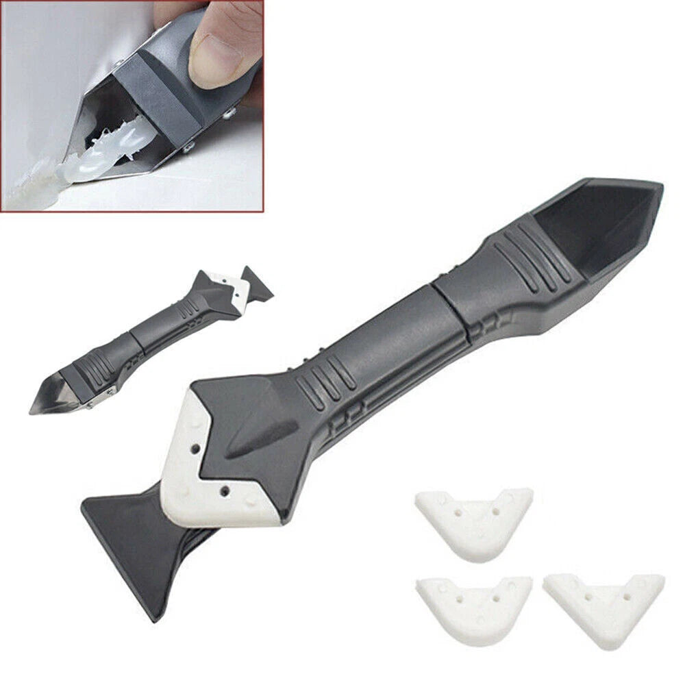 3-in-1 Silicone Sealant Remover Tool Kit – Scraper, Caulking Mould Remover & Silicone Trowel