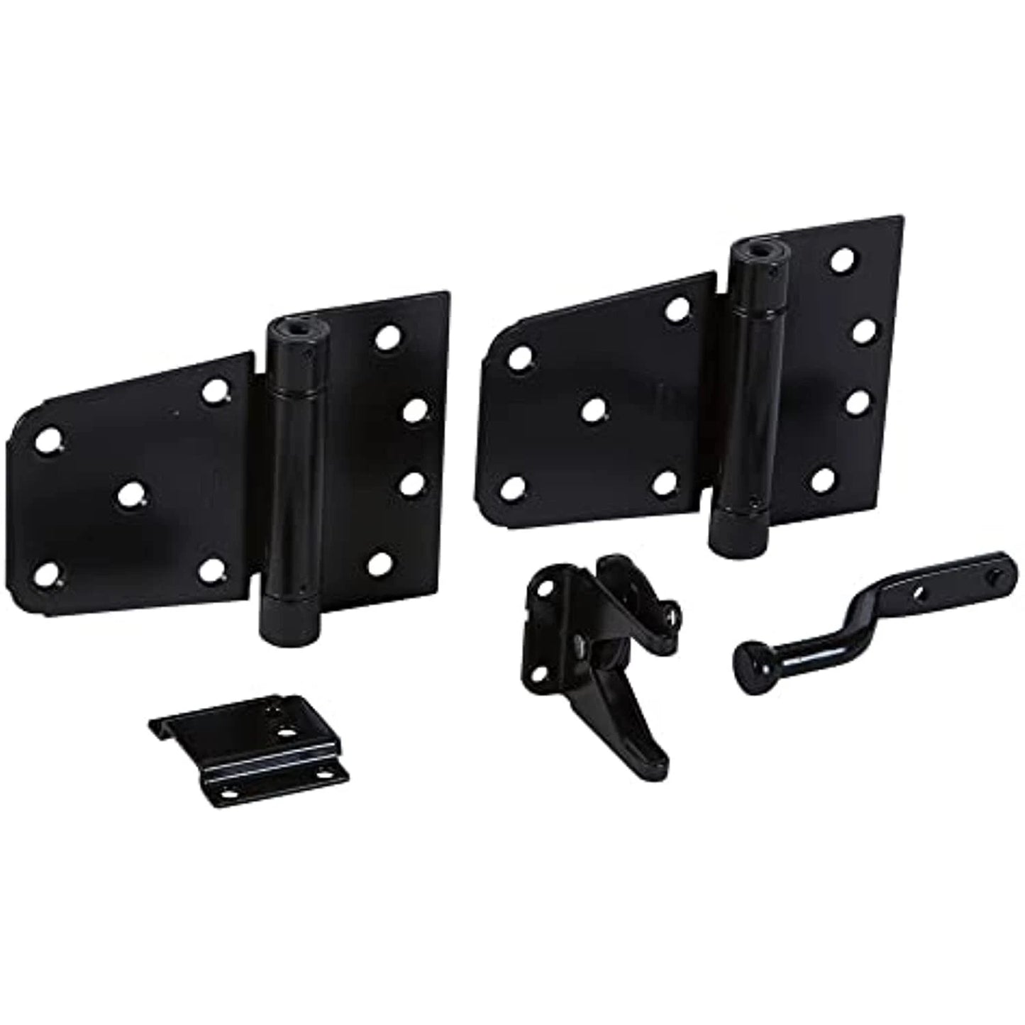Self-Closing Gate Hardware Kit – 1 Pack Automatic Gravity Latch with Adjustable Spring Hinges