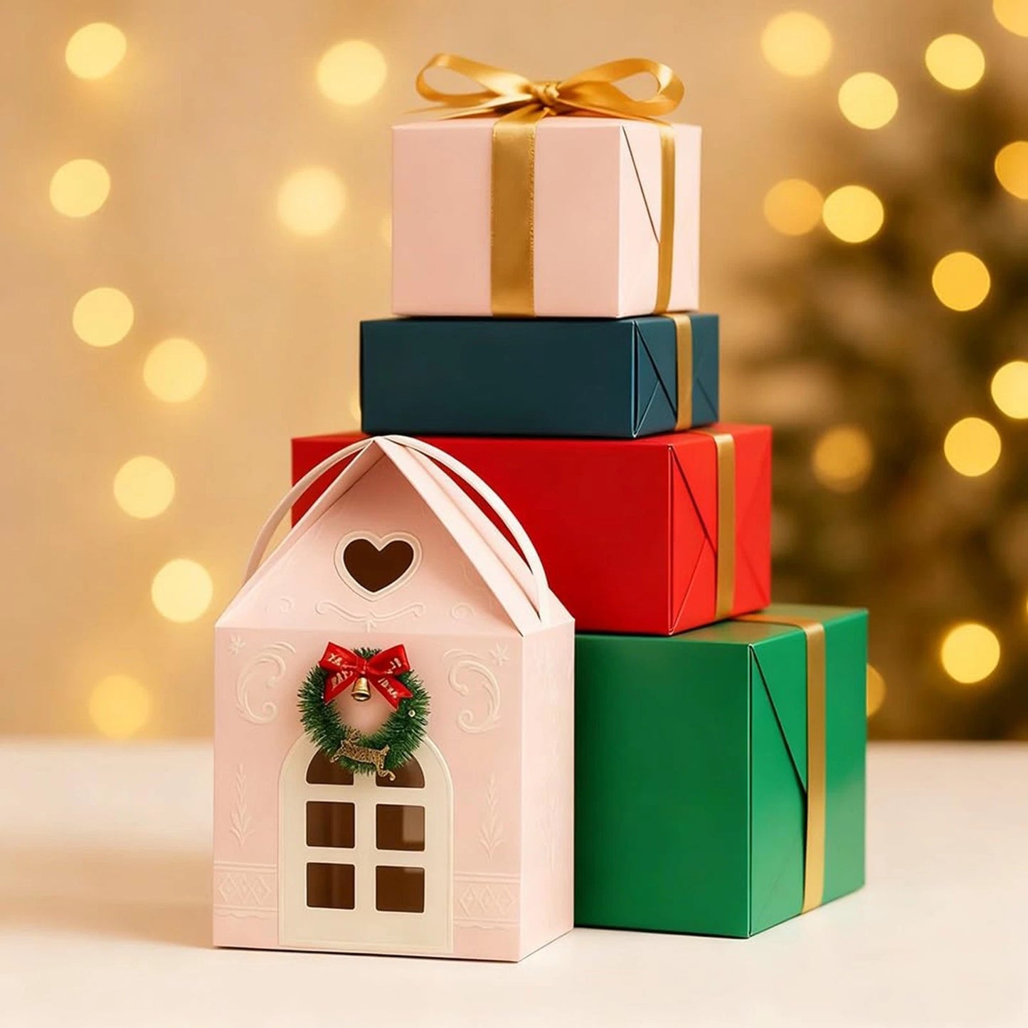 Christmas Cottage Gift Box – Magical Holiday Packaging for Every Gift