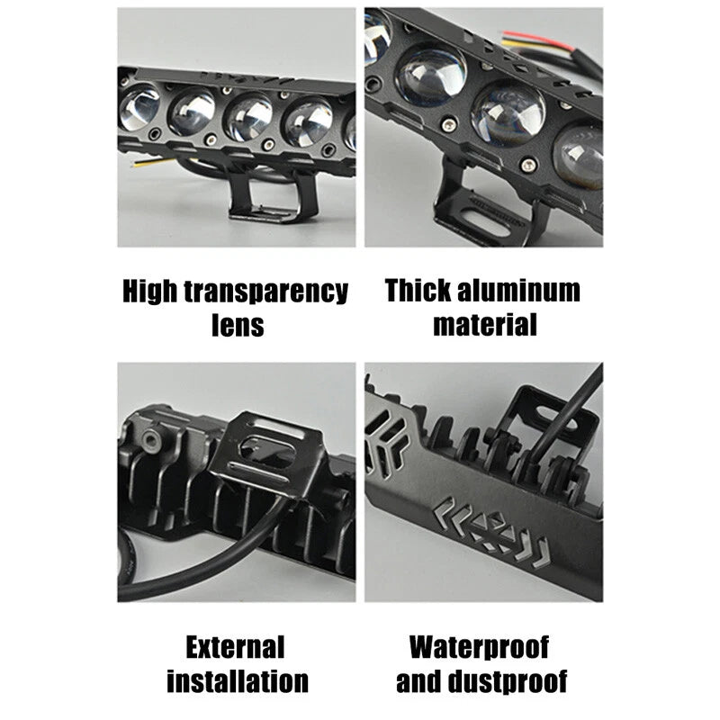 Motorcycle LED Fog Lights/Spotlight – 3-Wire Universal High/Low Beam