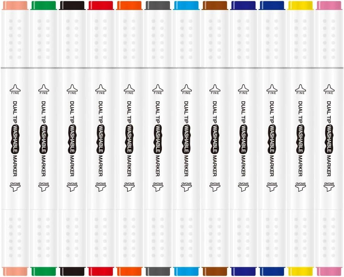 Children's Airbrush Marker Set – Creative DIY Art Kit with Washable Markers & Stencils