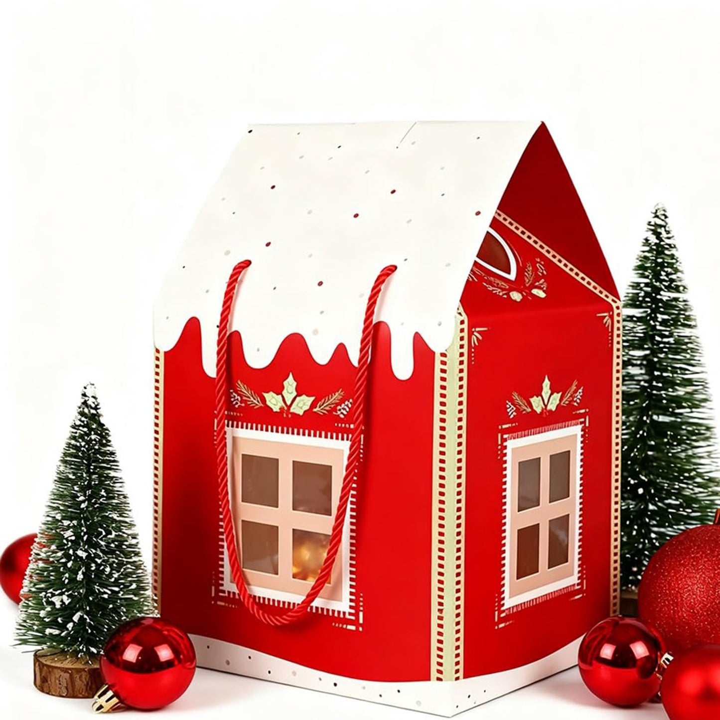 Christmas Cottage Gift Box – Magical Holiday Packaging for Every Gift