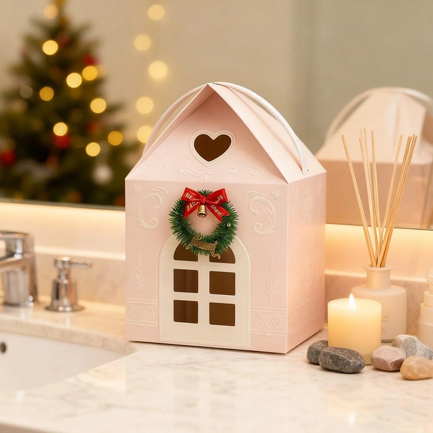 Christmas Cottage Gift Box – Magical Holiday Packaging for Every Gift