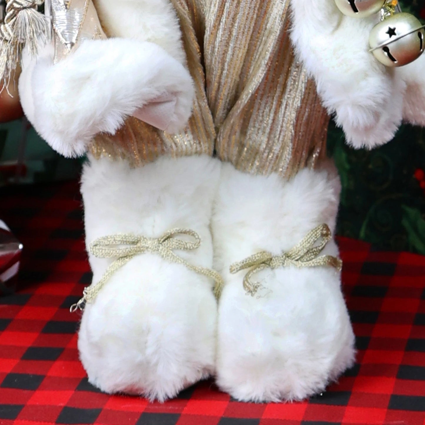 18" Plush Boots Santa Claus ornament