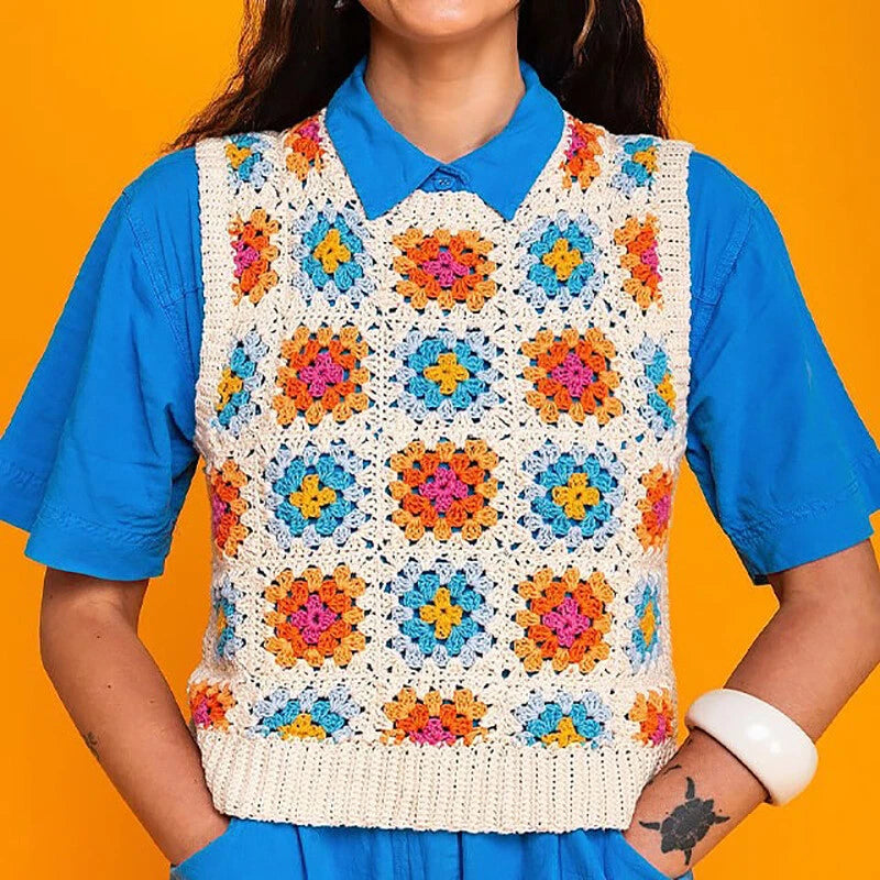 Granny Square Crochet Card Set – 50 Mixed Designs for DIY & Decoration