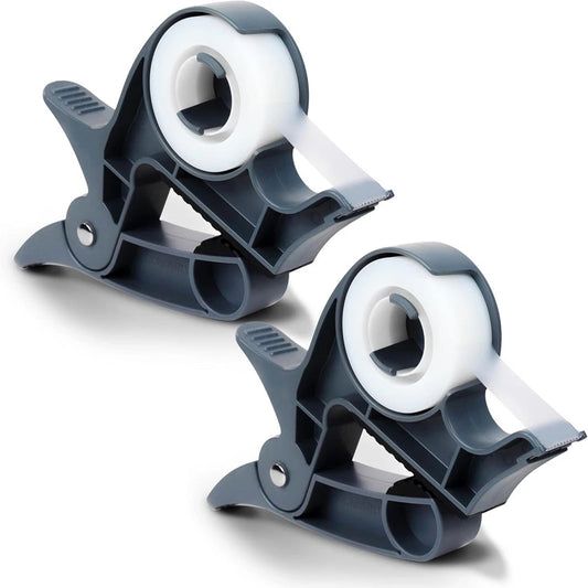 Dual Clip Desktop Gift Wrapping Assistant – Adjustable Gift Wrap Holder with Tape Dispenser