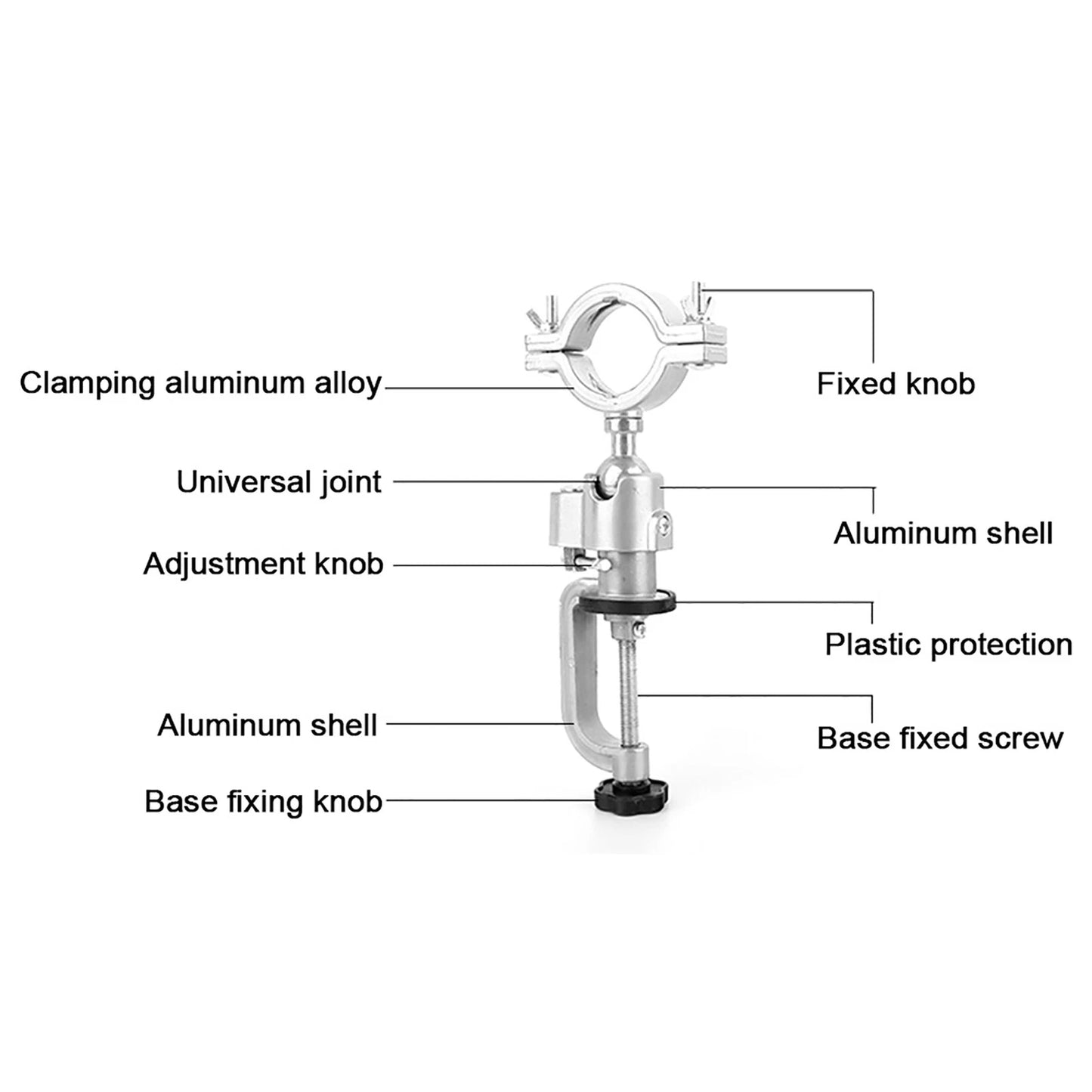 Universal Aluminum Alloy Electric Drill Stand – Sturdy Clamping for Precision Drilling