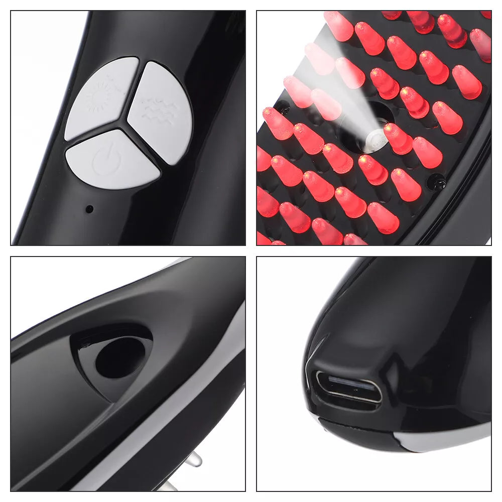 Electric Scalp Massager – Hair Growth Laser Therapy & Vibration Massage Comb