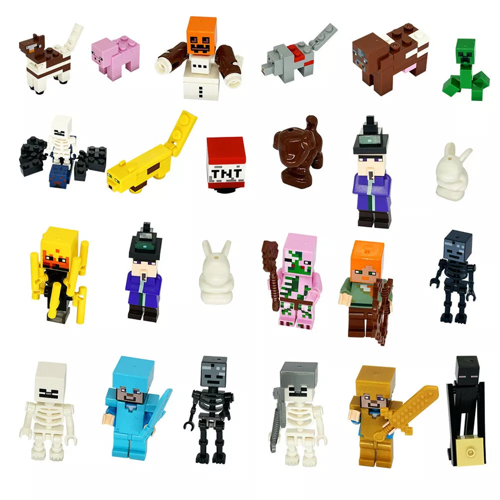 Block Builder Advent Calendar – 24 Days of Mini Figures & Accessories for Christmas Countdown