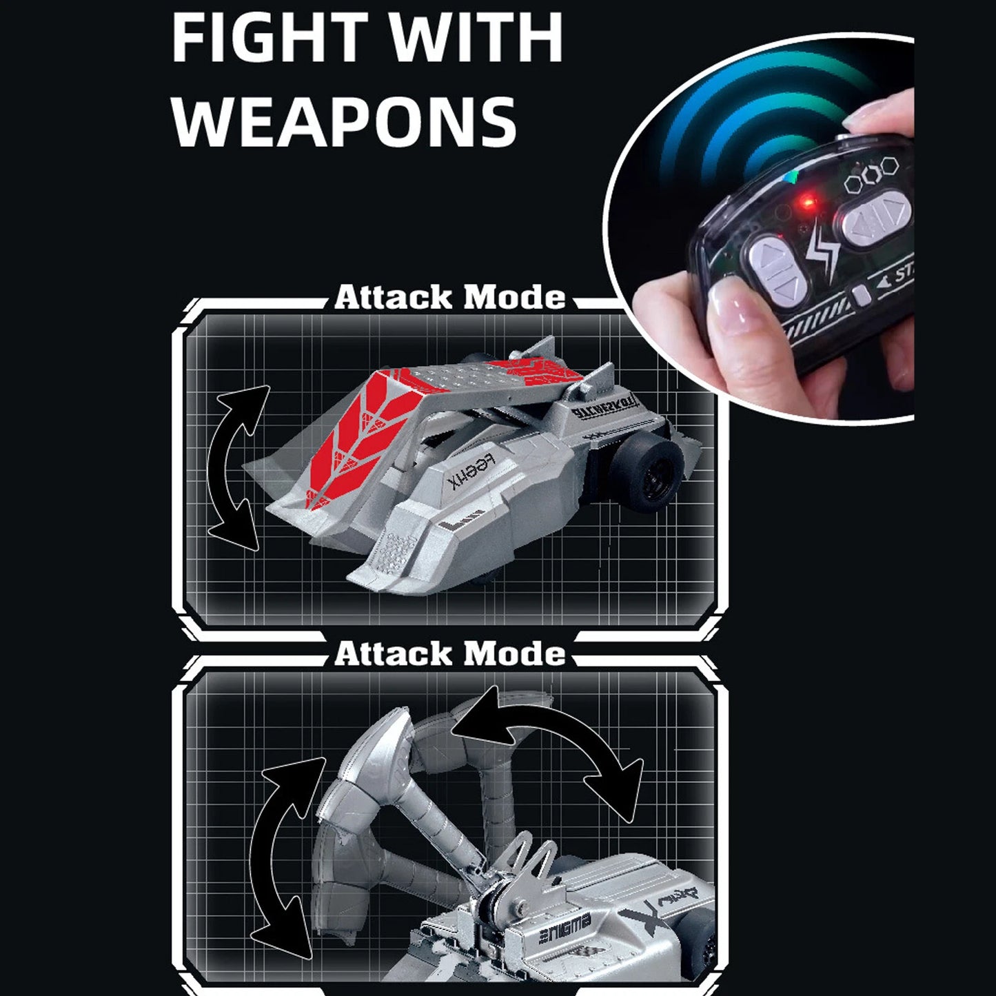 Dual Battle Armored RC Cars – 2.4G Remote Control Parent-Child Combat Set