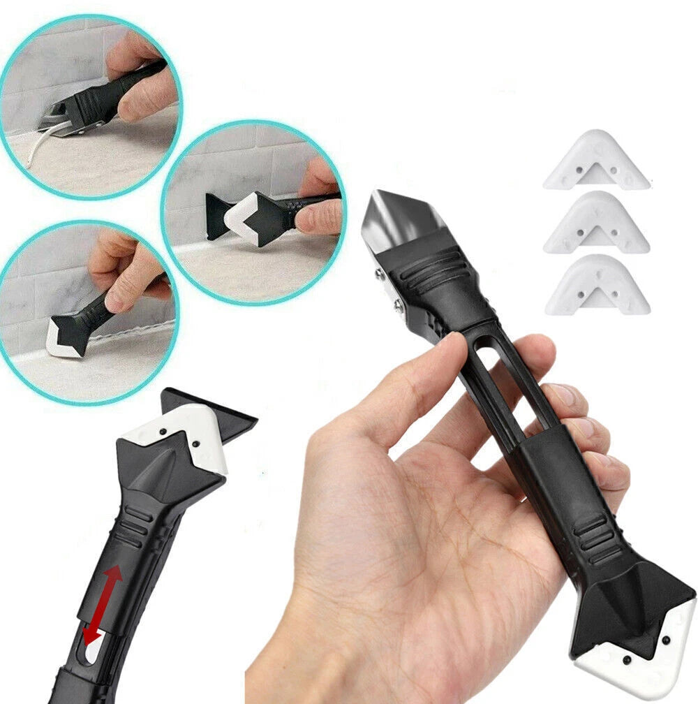 3-in-1 Silicone Sealant Remover Tool Kit – Scraper, Caulking Mould Remover & Silicone Trowel