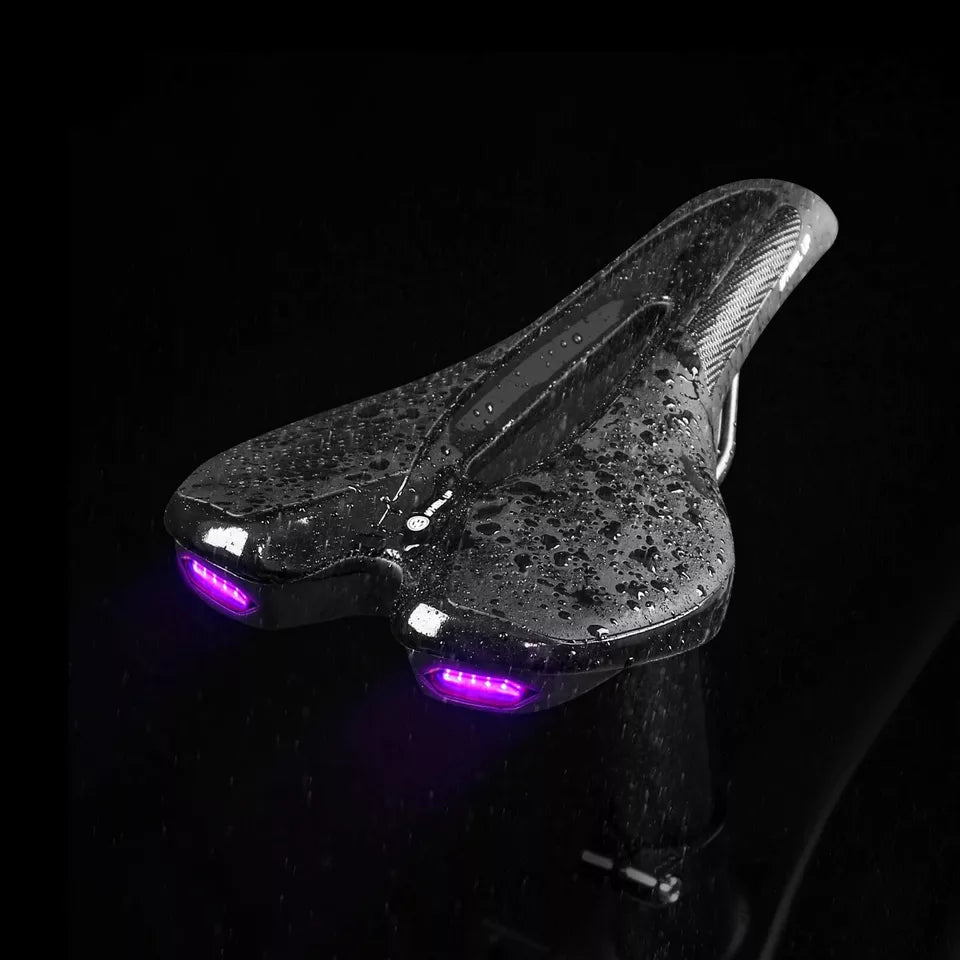 Bike Saddle with Rear Light – Comfortable, Breathable & Safe Ride
