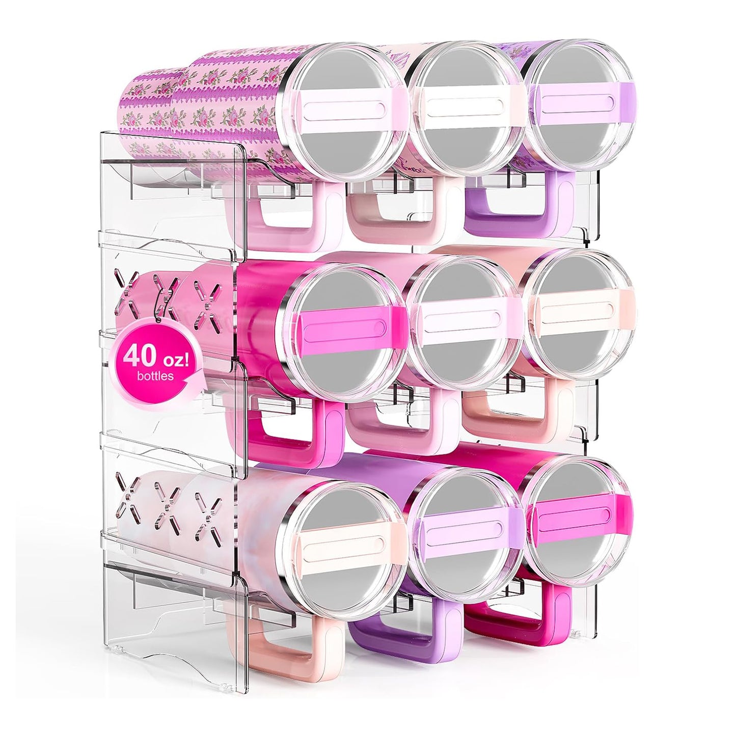 Water Bottle Organizer,Pantry & Cabinet Storage Rack