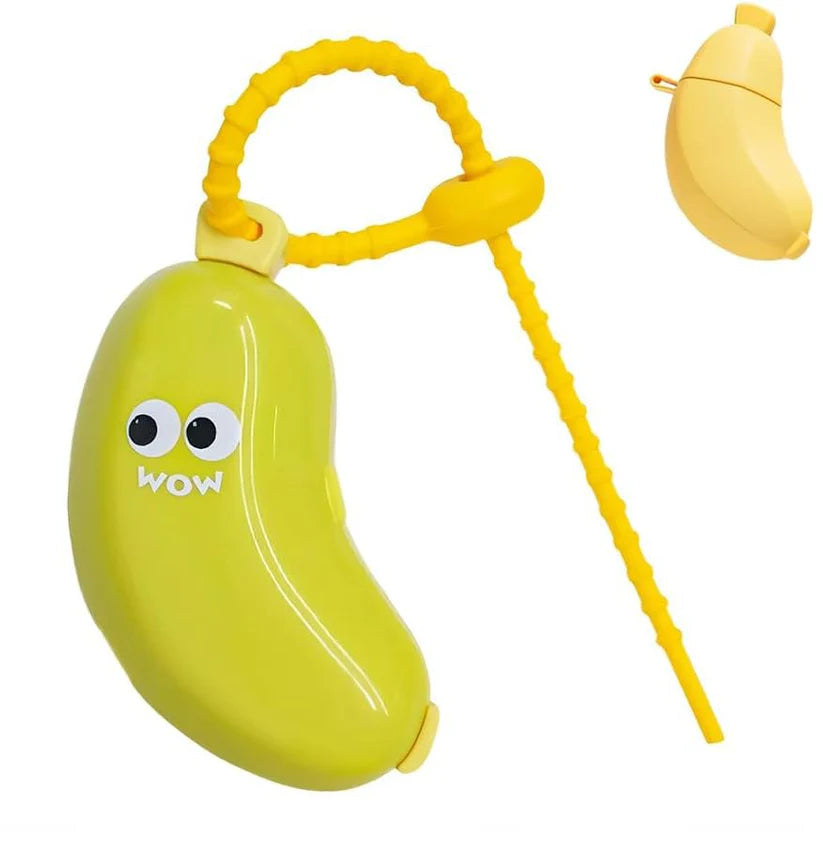 Portable Toothbrush Case – Travel-Friendly Banana Design with Toothpaste Dispenser