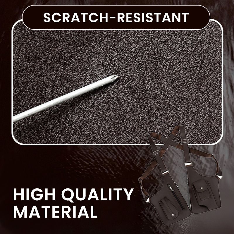 Tactical Chest Bag – Vintage PU Leather Underarm Vest Backpack for Outdoor, Travel & Everyday Use