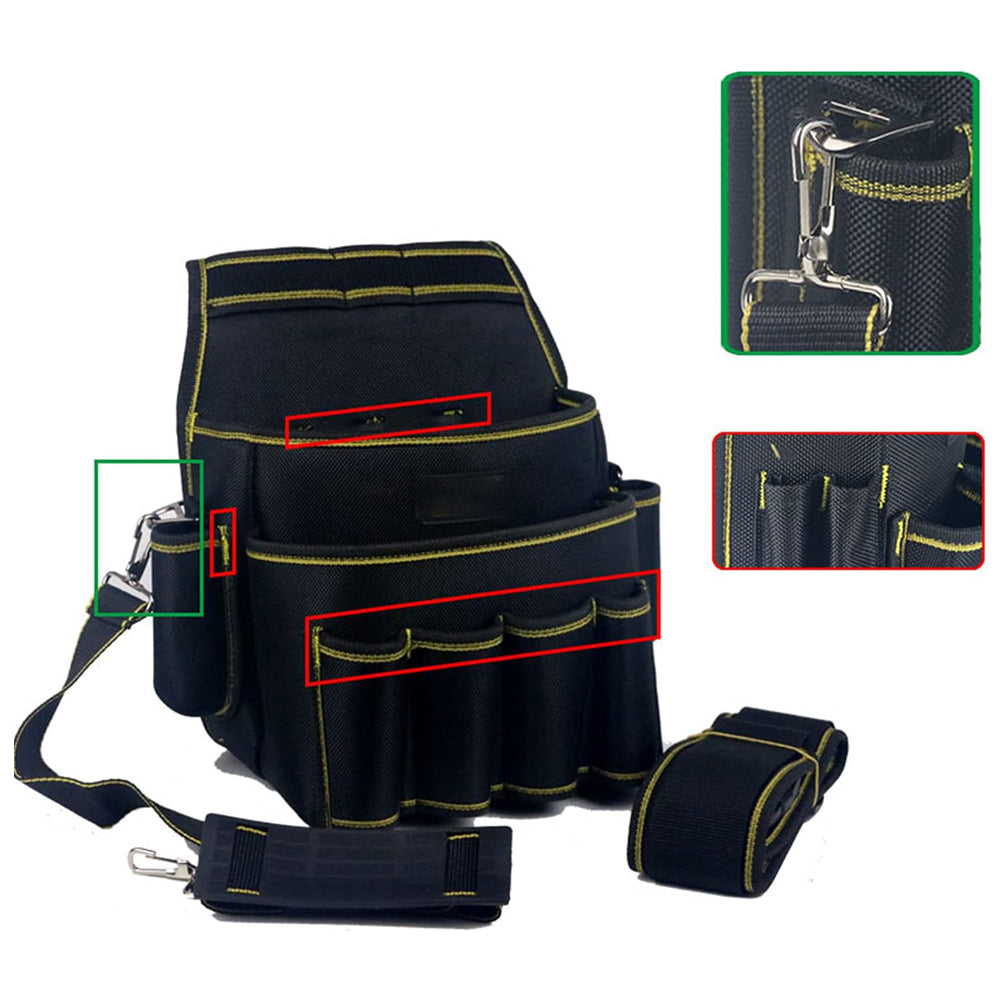 Tool Belt with Adjustable Strap & Small Pockets – Organizer for Electricians, TechniciansGardeners, and More