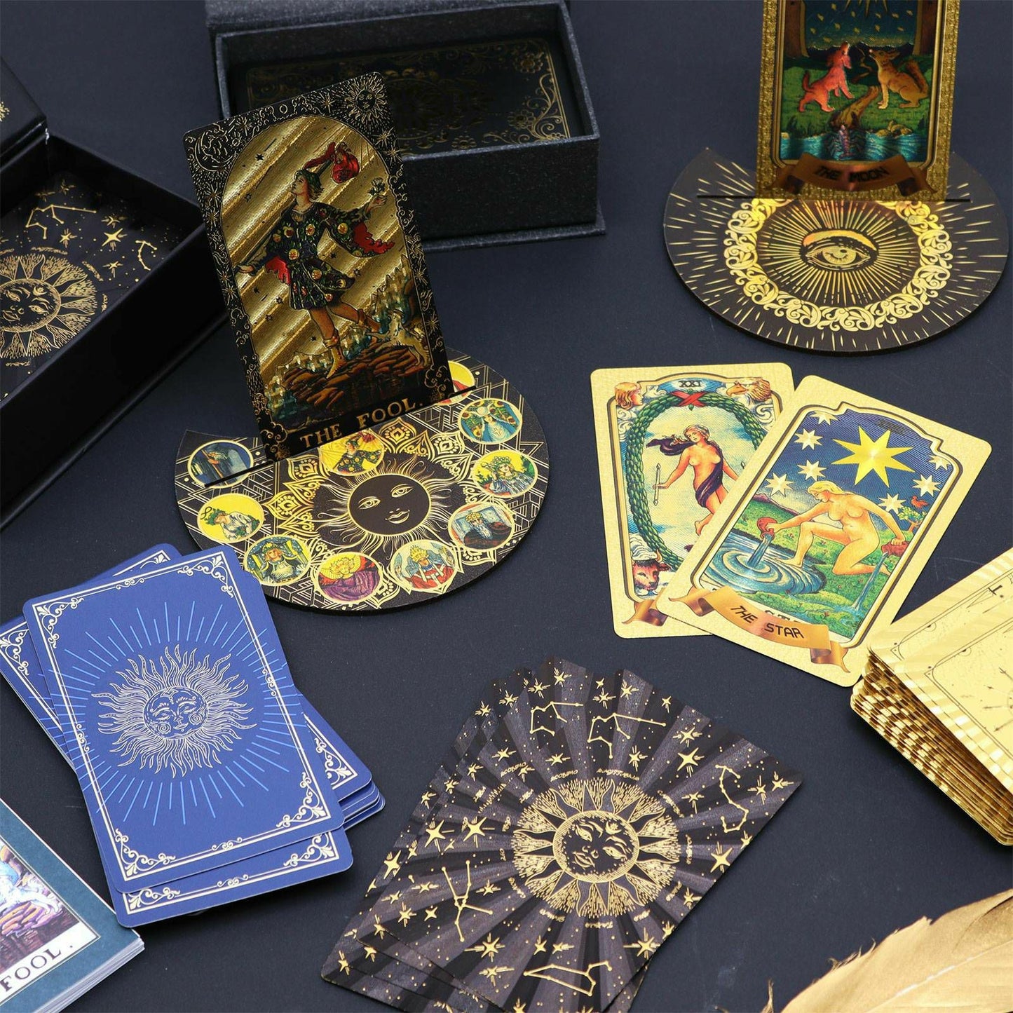 Tarot Cards with Gold Foil & Gift Box – Unlock Mystical Wisdom