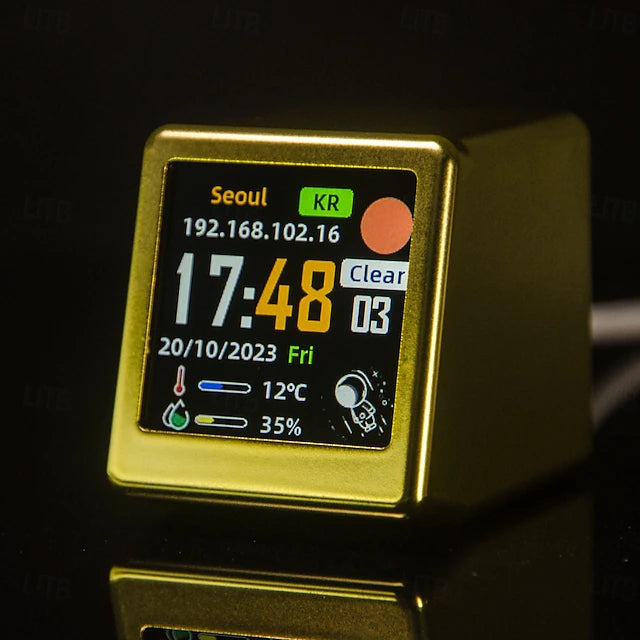 Smart Portable Clock WiFi Weather Station – Real-Time Temperature, Humidity & Weather Display