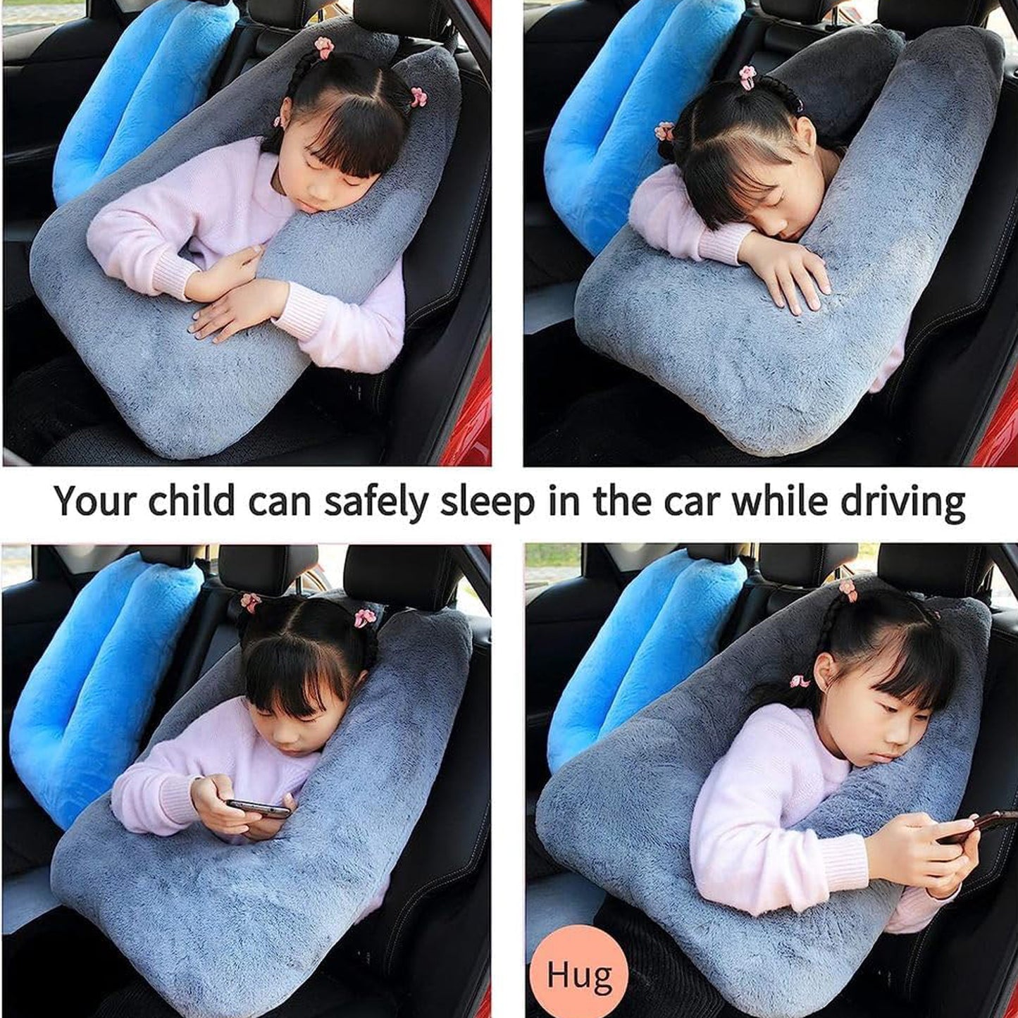 Travel Pillow for Car Back Seat – Comfortable Neck Cushion for Kids & Adult