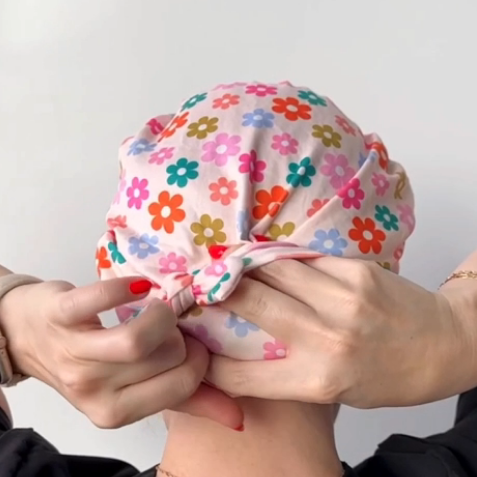 Surgical Cap – 2-in-1 Matte Work Hat for Ponytails & Updos