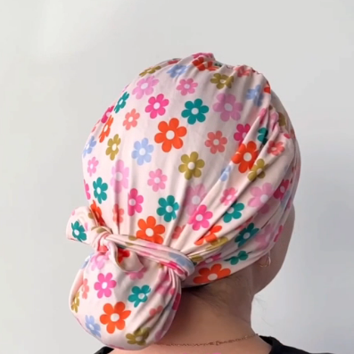 Surgical Cap – 2-in-1 Matte Work Hat for Ponytails & Updos