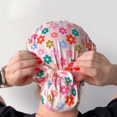 Surgical Cap – 2-in-1 Matte Work Hat for Ponytails & Updos