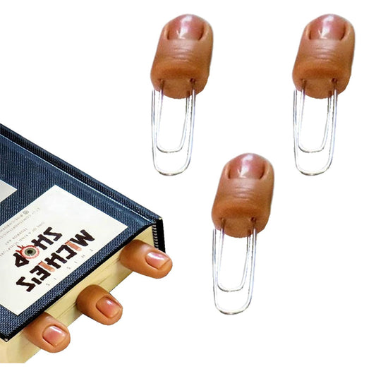 Creepy Finger Bookmarks – Fun Paperclip Bookmark Set | Resin Finger Clips for Halloween