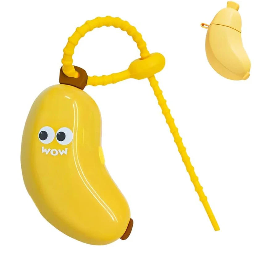 Portable Toothbrush Case – Travel-Friendly Banana Design with Toothpaste Dispenser