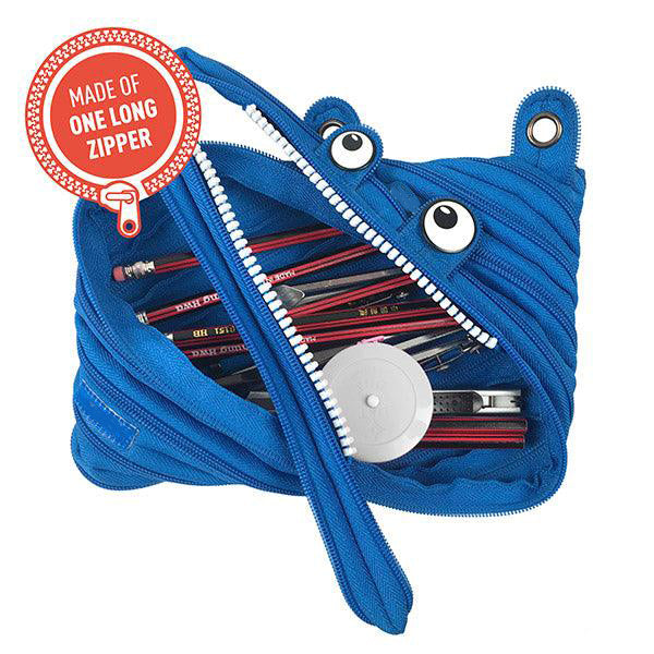 Monster 3-Ring Pencil Case – Fun Zipper Pouch with Wide Opening