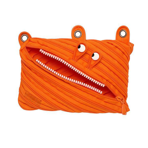 Monster 3-Ring Pencil Case – Fun Zipper Pouch with Wide Opening